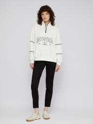 Легинсы из экозамши с высокой талией и строчками-стрелками ZOLLA