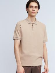 Футболка поло из хлопка однотонная ZOLLA