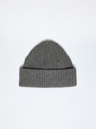 Короткая вязаная шапка-бини из хлопка с отворотом ZOLLA