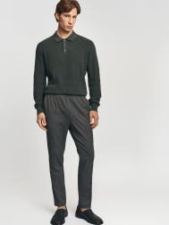 Брюки силуэта Tapered с поясом на резинке и стрелками ZOLLA