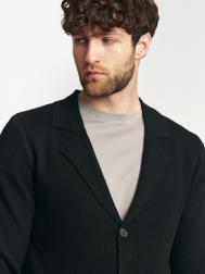 Вязаный кардиган на пуговицах с воротником и карманами ZOLLA