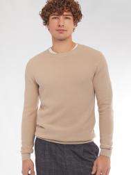 Тонкий трикотажный джемпер из хлопка с длинным рукавом ZOLLA