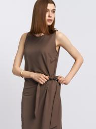Трикотажное платье без рукавов с завязками на талии ZOLLA