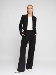 Брюки широкого прямого силуэта с высокой посадкой и стрелками ZOLLA