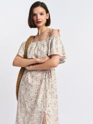 Платье-сарафан с открытыми плечами и разрезом ZOLLA
