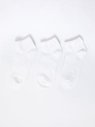 Набор укороченных белых носков (3 пары в комплекте) ZOLLA