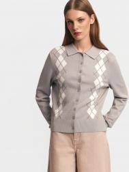 Короткий кардиган с узором на пуговицах ZOLLA