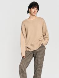 Трикотажный джемпер из хлопка с длинным рукавом ZOLLA