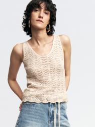Ажурная вязаная майка-топ ZOLLA