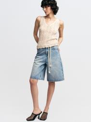 Джинсовые удлинённые шорты-бермуды ZOLLA