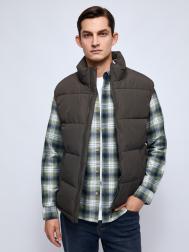 Утеплённый жилет на молнии с воротником-стойкой ZOLLA