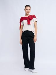 Брюки прямого фасона на резинке ZOLLA