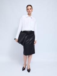 Юбка-карандаш из экокожи длины миди с разрезом ZOLLA