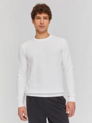 Тонкий трикотажный джемпер из хлопка с длинным рукавом ZOLLA