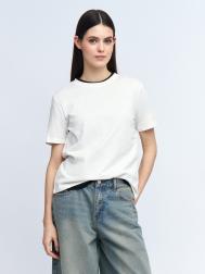 Футболка из хлопка однотонная ZOLLA