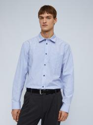 Офисная рубашка прямого силуэта с узором в клетку ZOLLA