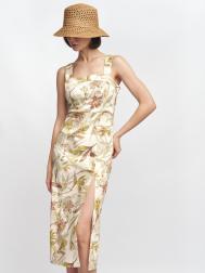 Сарафан с тропическим принтом и разрезом ZOLLA