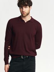 Тонкий трикотажный джемпер с воротником поло ZOLLA