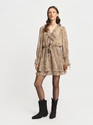 Платье мини из шифона с воланами ZOLLA