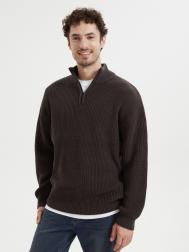 Вязаный свитер с горлом на молнии ZOLLA