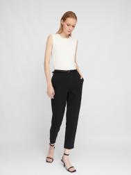 Офисные брюки силуэта Slim со стрелками и ремнём ZOLLA