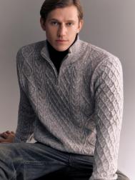 Вязаный свитер с горлом на молнии ZOLLA