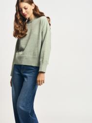 Вязаный бархатный джемпер с длинным рукавом ZOLLA