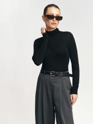 Трикотажная шерстяная водолазка-лонгслив ZOLLA