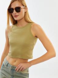 Кроп-топ из хлопка без рукавов ZOLLA