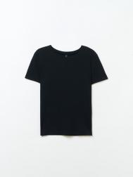 Футболка из хлопка однотонная ZOLLA