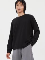 Однотонный лонгслив в рубчик с длинным рукавом ZOLLA