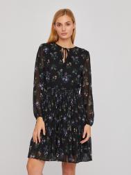 Шифоновое платье в цветочный принт с плиссировкой ZOLLA