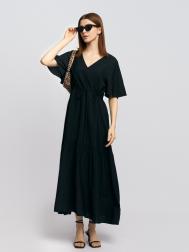 Ярусное платье длины макси с вырезом ZOLLA