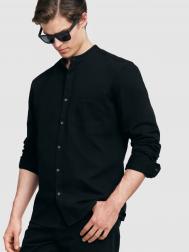 Офисная рубашка из хлопка с воротником-стойкой ZOLLA