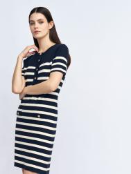 Трикотажное платье-футболка в полоску ZOLLA