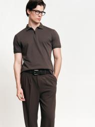 Футболка поло из хлопка на молнии ZOLLA