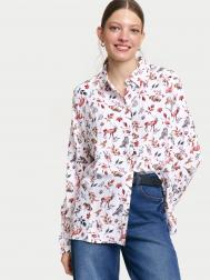 Рубашка из вискозы с лесным принтом ZOLLA