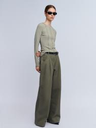 Брюки прямого силуэта из хлопка ZOLLA