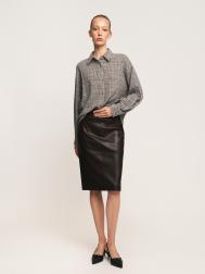 Юбка-карандаш из экокожи с разрезом ZOLLA