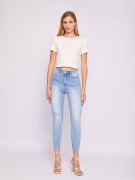 Джинсы силуэта Skinny с рваным эффектом ZOLLA
