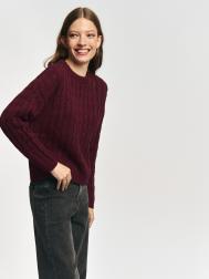 Вязаный джемпер с узором косы ZOLLA