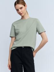 Футболка из хлопка однотонная ZOLLA