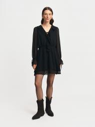 Платье мини из шифона с воланами ZOLLA