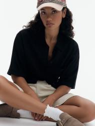 Льняная рубашка с коротким рукавом ZOLLA