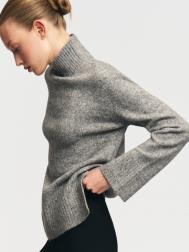 Вязаный свитер с воротником-стойкой ZOLLA