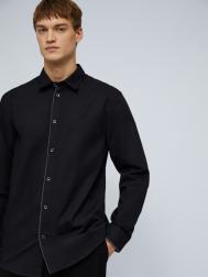 Офисная полуприталенная рубашка с кантом ZOLLA