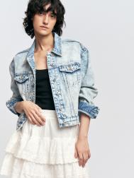 Джинсовая куртка оверсайз из хлопка ZOLLA
