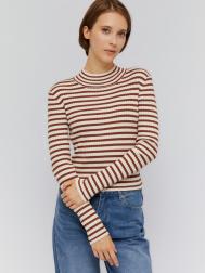 Свитер-водолазка в полоску с воротником-стойкой ZOLLA