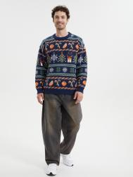 Вязаный джемпер с новогодним узором ZOLLA