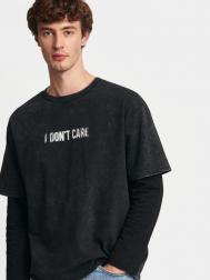 Лонгслив из хлопка с имитацией футболки ZOLLA